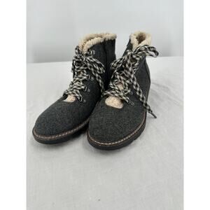 Madden NYC Mens Chukka Boots Size 11 Gray‎ Faux Sherpa Trim Lace Up Side Zip